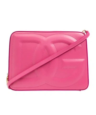 Dolce & Gabbana Small Dg Logo Camera Bag In Pink
