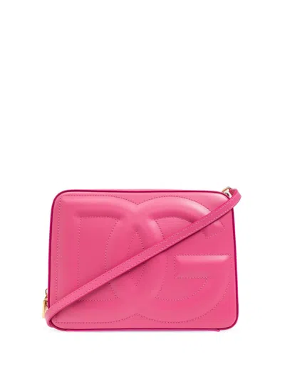 Dolce & Gabbana Small Dg Logo Camera Bag In Pink