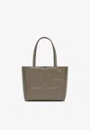 Dolce & Gabbana Small Dg Logo Leather Tote Bag In Beige