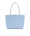 Dolce & Gabbana Small Dg Logo Leather Tote Bag In Blue