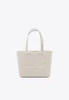 Dolce & Gabbana Small Dg Logo Tote Bag In Calf Leather In Ivory