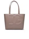 Dolce & Gabbana Small 'dg' Shopping Bag In Powder Calf Lear In Beige