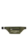 Dolce & Gabbana Logo-print Zip-fastening Belt Bag In Military Green