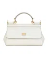 Dolce & Gabbana Sicily Small Leather Top-handle Bag In White