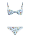 Dolce & Gabbana Floral-print Twist Bikini In Blue