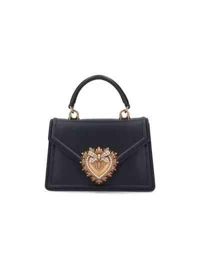 Dolce & Gabbana Small Hand Bag Devotion In Nero