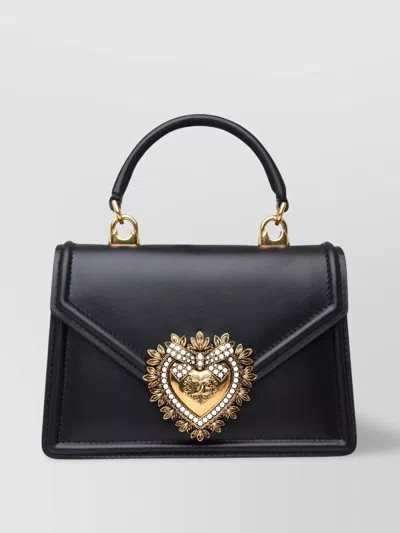 Dolce & Gabbana Small Devotion Bag In Black