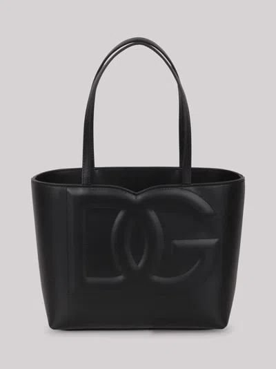 Dolce & Gabbana Small Leather Dg Logo Bag Shopper