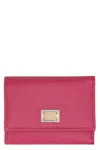 Dolce & Gabbana Small Leather Flap-over Wallet In Ciclamino