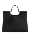 Dolce & Gabbana Black Calfskin Tote Bag With Adjustable Shoulder Strap