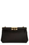 Dolce & Gabbana Small Marlene Satin Shoulder Bag In Black