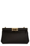 Dolce & Gabbana Marlene Small Satin Shoulder Bag In Black