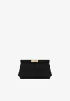 Dolce & Gabbana Marlene Small Satin Shoulder Bag In Black