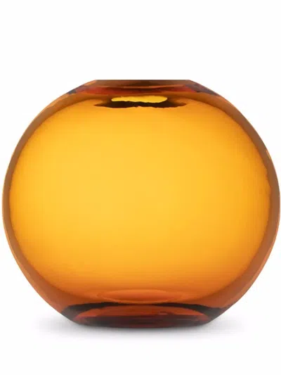 Dolce & Gabbana Runde Glasvase In Brown