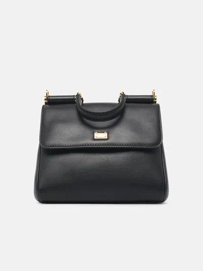 Dolce & Gabbana Small 'my Sicily' Black Leather Bag