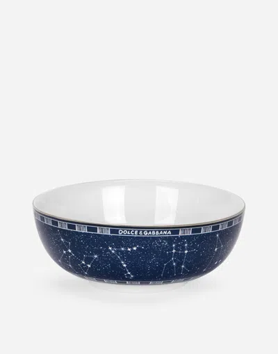 Dolce & Gabbana Small Porcelain Bowl In Blue