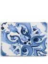 Dolce & Gabbana Small Porcelain Coaster (8cm X 10cm) In Blue