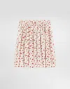 Dolce & Gabbana Small Rose-print Poplin Skirt In Pink