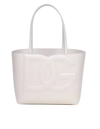 Dolce & Gabbana Small Shopping Bag In Ivory