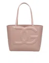 Dolce & Gabbana Small 'dg' Shopping Bag In Powder Calf Lear In Powder