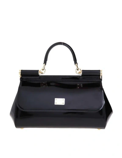 Dolce & Gabbana Extended Sicily Handbag With Elong In Black