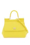 Dolce & Gabbana Small Sicily Shoulder Bag In Yellow