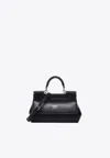 Dolce & Gabbana Small Sicily Crossbody Bag In Calf Leather In Black