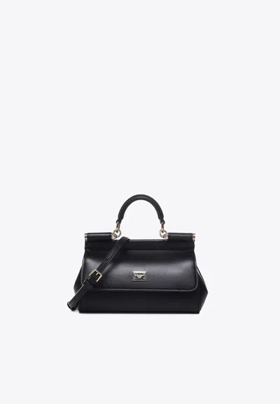 Dolce & Gabbana Small Sicily Crossbody Bag In Calf Leather In Animal Print