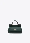 Dolce & Gabbana Small Sicily Dauphine Leather Top Handle Bag