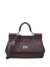 Dolce & Gabbana Small Sicily Flap-closure Tote Bag In Brown