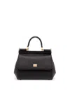Dolce & Gabbana Sicily Small Bag Stampa Dauphine In Black