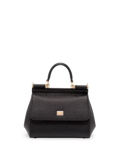 Dolce & Gabbana Small `sicily` Handbag In Black