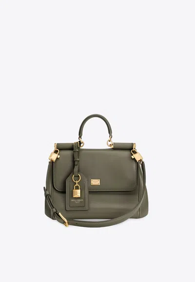 Dolce & Gabbana Small Sicily Handbag In Green
