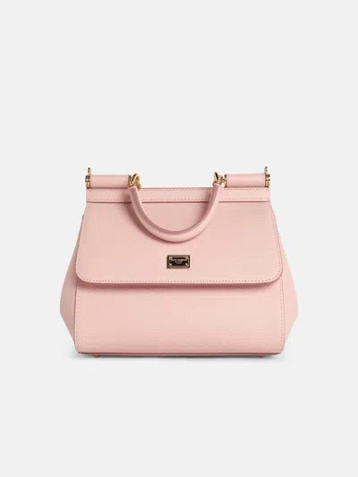 Dolce & Gabbana Small 'sicily' Handbag In Pink 'dauphine' Calf Leather