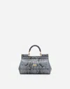 Dolce & Gabbana Carta Zucchero Python Bag In Light Blue
