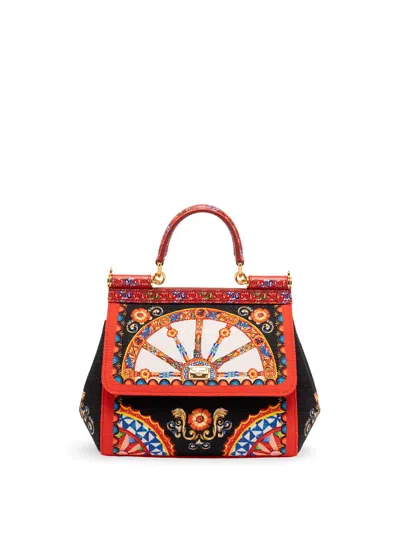 Dolce & Gabbana Small `sicily` Handbag In Multi