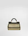 Dolce & Gabbana Small Sicily Handbag In Nero/oro