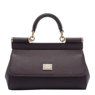 Dolce & Gabbana Small Sicily Handbag In Purple