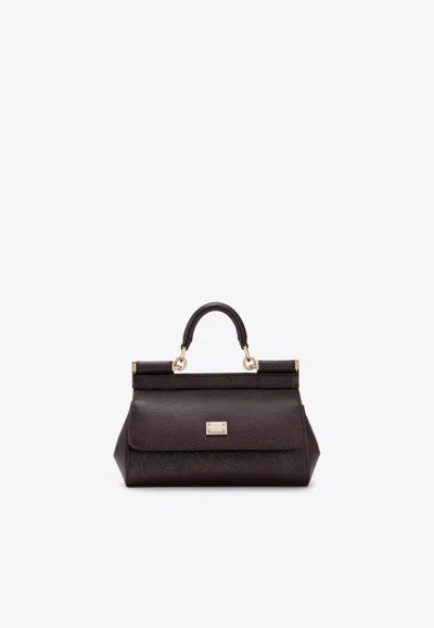 Dolce & Gabbana Small Sicily Handbag In Red