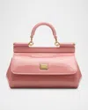 Dolce & Gabbana Sicily Leather Top Handle Bag In Rosa