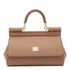 Dolce & Gabbana Small Sicily Handbag In Sand