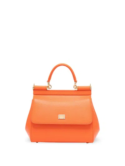 Dolce & Gabbana Small `sicily` Handbag In Yellow