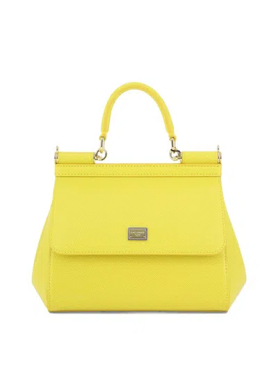 Dolce & Gabbana "small Sicily" Handbag In Yellow