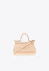 Dolce & Gabbana Small Sicily Leather Shoulder Bag In Pink