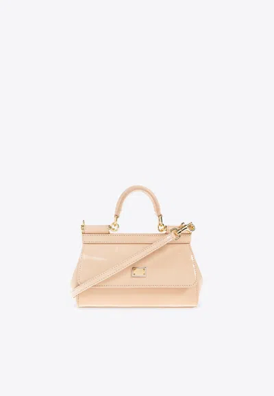 DOLCE & GABBANA SMALL SICILY LEATHER SHOULDER BAG