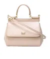 Dolce & Gabbana Small Sicily Leather Tote Bag In Nude