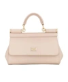 Dolce & Gabbana Sicily Small Leather Handbag In Pink