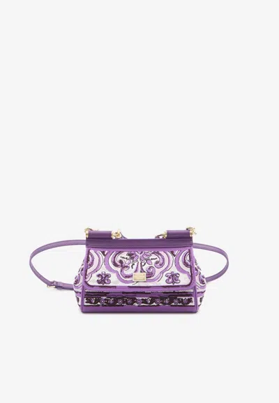 DOLCE & GABBANA SMALL SICILY MAJOLICA TOP HANDLE BAG