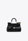 Dolce & Gabbana Small Sicily Python-skin Top Handle Bag In Black