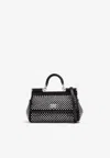 Dolce & Gabbana Small Sicily Tote Bag In Silver